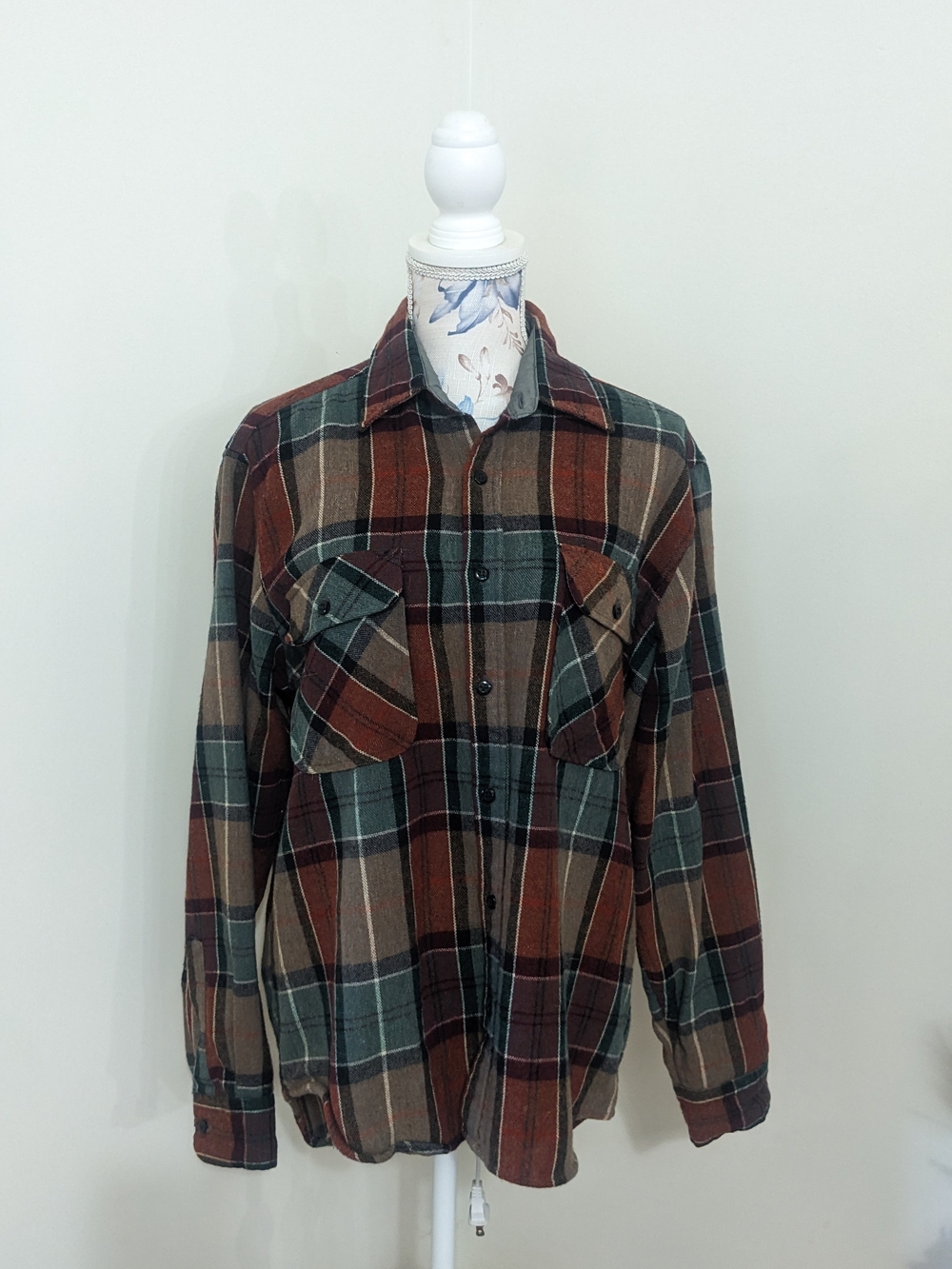 Field & Stream Red and Green Plaid Shirt Jacket